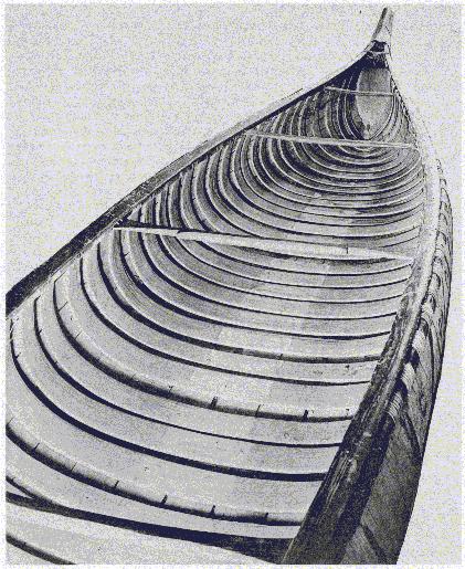 Penobscot canoe interior